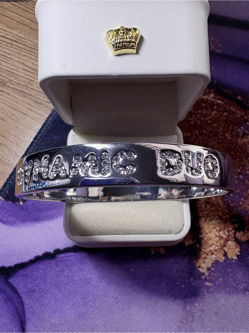 Kate Spade Dynamic Duo Silver-Tone Crystal Accent Bangle Bracelet